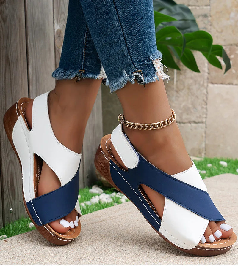 Sandalias de tacón suave