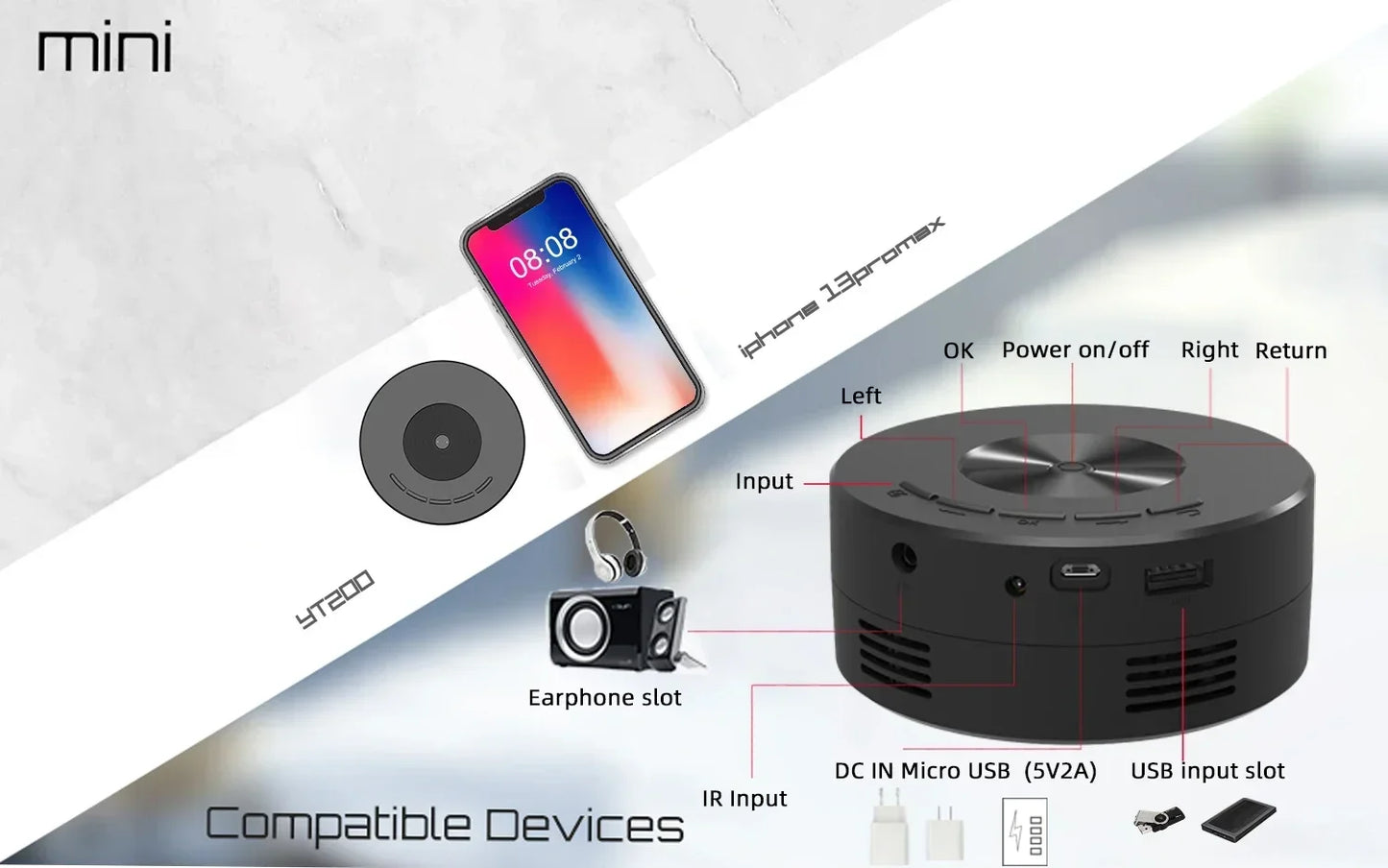 Mini proyector inteligente