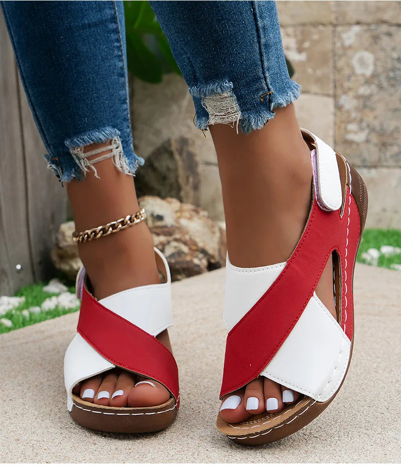 Sandalias de tacón suave