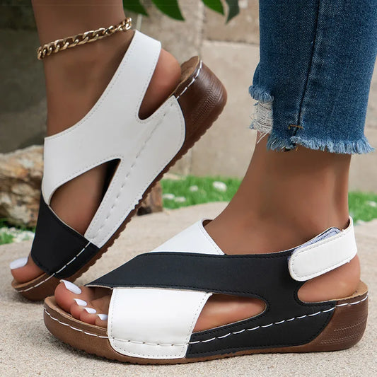 Sandalias de tacón suave