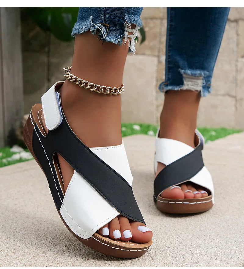 Sandalias de tacón suave
