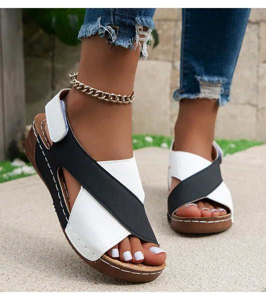 Sandalias de tacón suave
